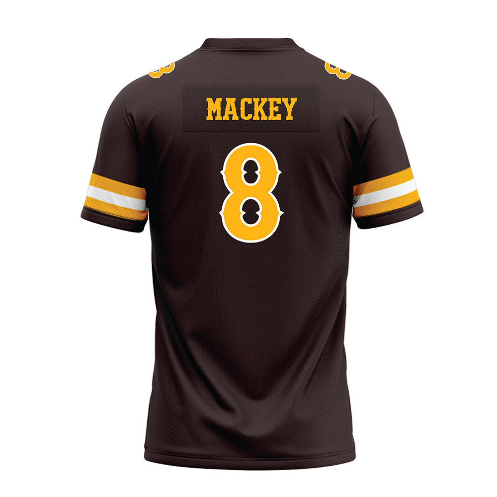 Wyoming - NCAA Football : Logan Mackey - Brown Premium Football Jersey-1