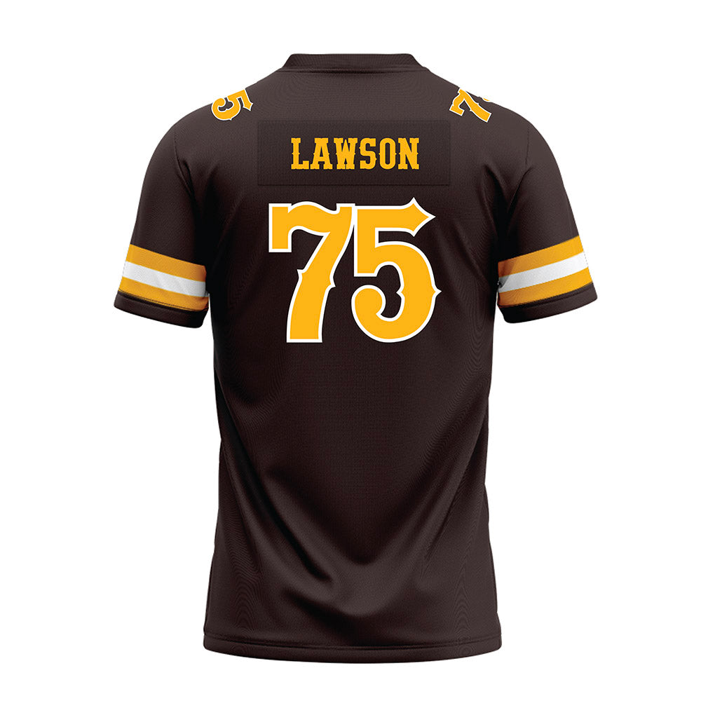 Wyoming - NCAA Football : Cooper Lawson - Brown Premium Football Jersey-1