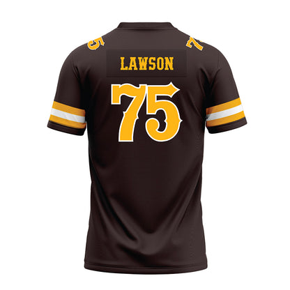 Wyoming - NCAA Football : Cooper Lawson - Brown Premium Football Jersey-1