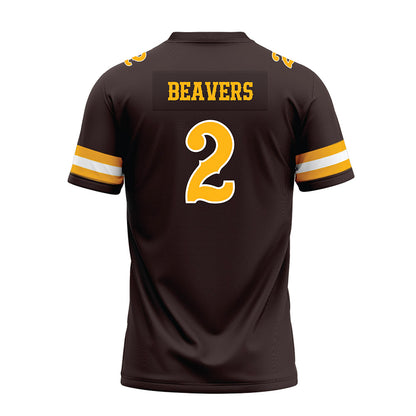 Wyoming - NCAA Football : Anthony Beavers - Brown Premium Football Jersey-1