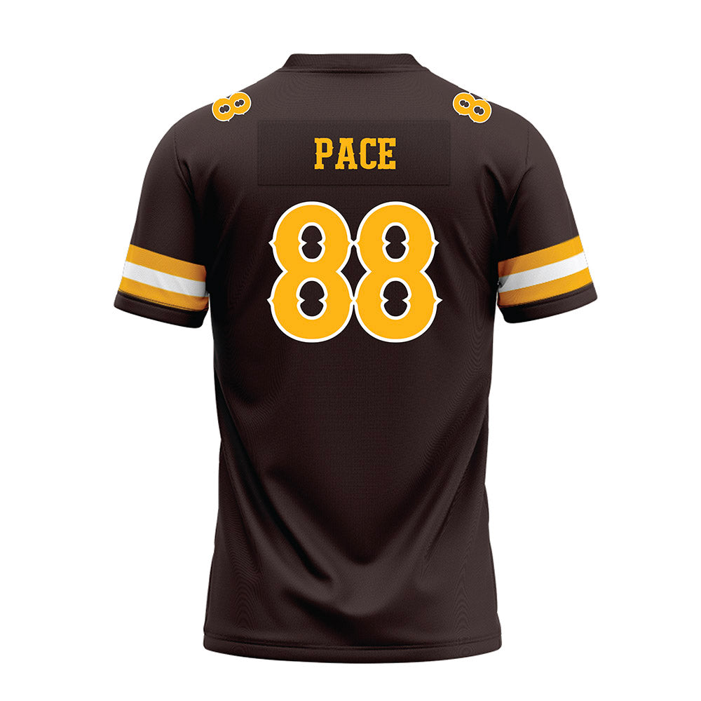 Wyoming - NCAA Football : Landon Pace - Brown Premium Football Jersey-1