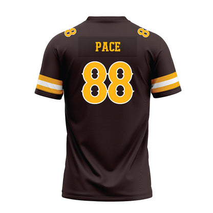 Wyoming - NCAA Football : Landon Pace - Brown Premium Football Jersey-1