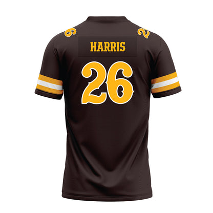 Wyoming - NCAA Football : Samuel Harris - Brown Premium Football Jersey-1
