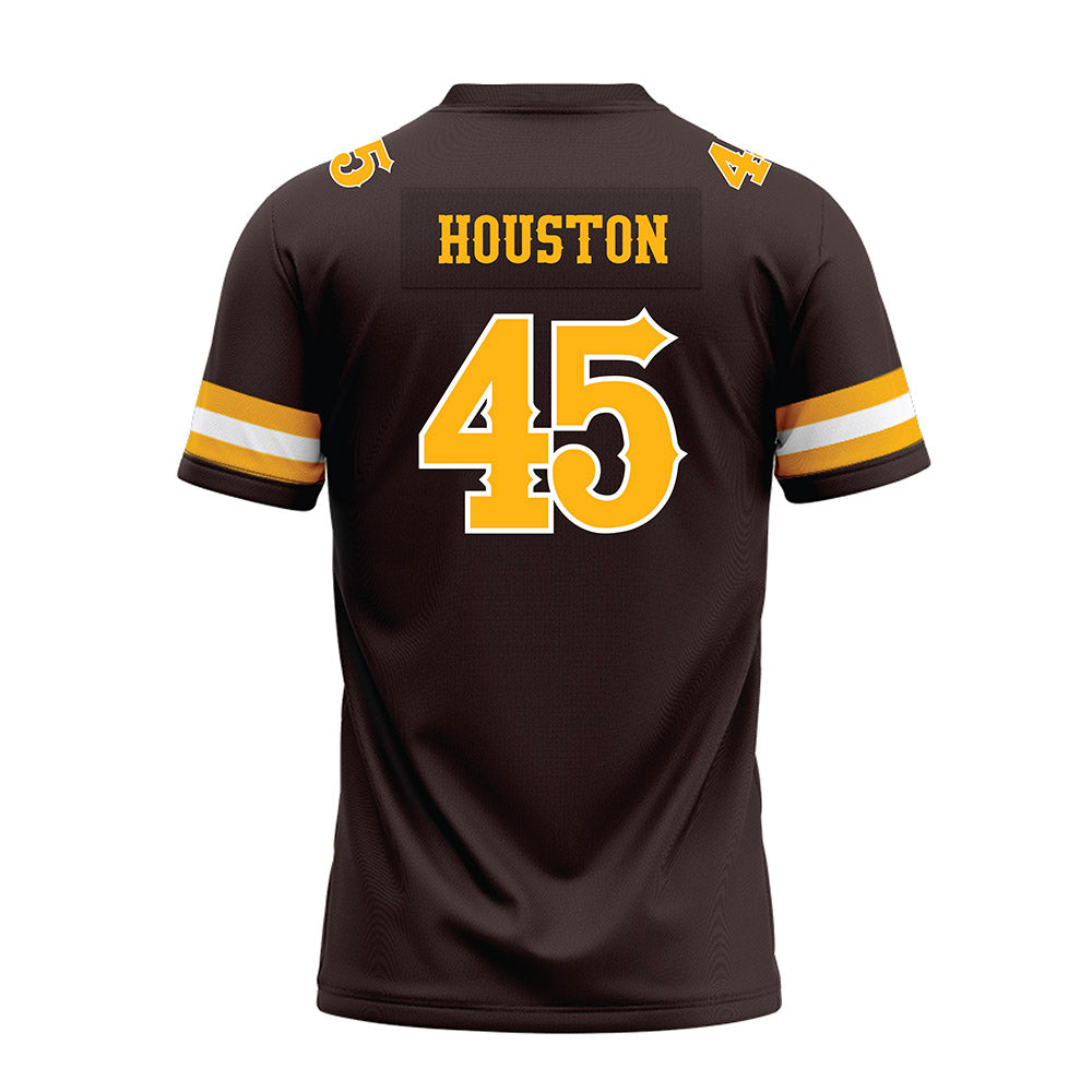 Wyoming - NCAA Football : Charlie Houston - Brown Premium Football Jersey-1