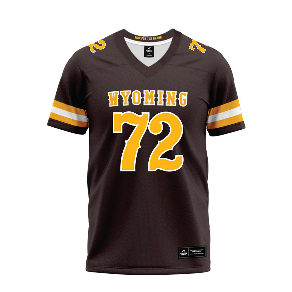 Wyoming - NCAA Football : Pierce Decker - Brown Premium Football Jersey-0