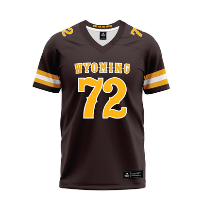 Wyoming - NCAA Football : Pierce Decker - Brown Premium Football Jersey-0