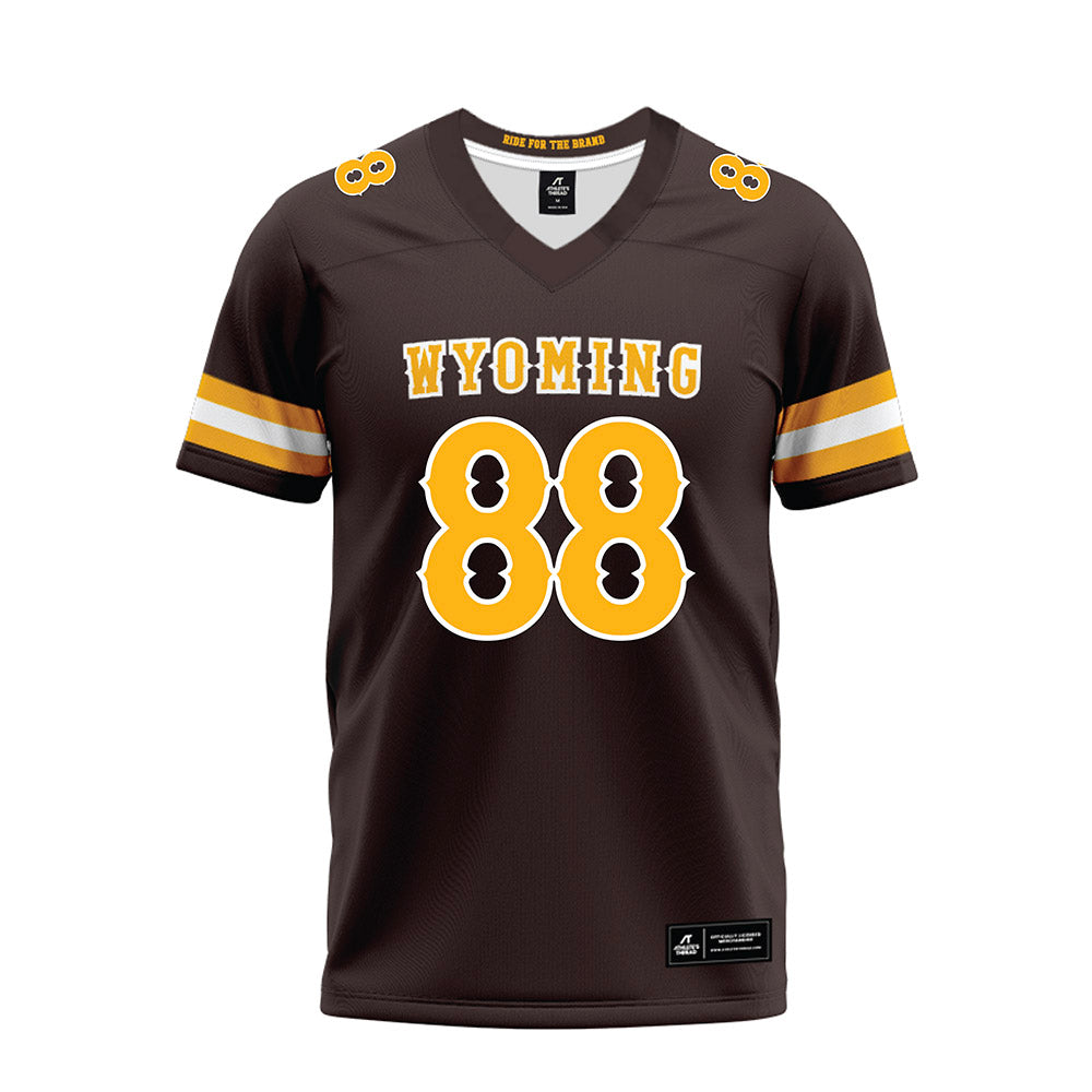 Wyoming - NCAA Football : Landon Pace - Brown Premium Football Jersey-0