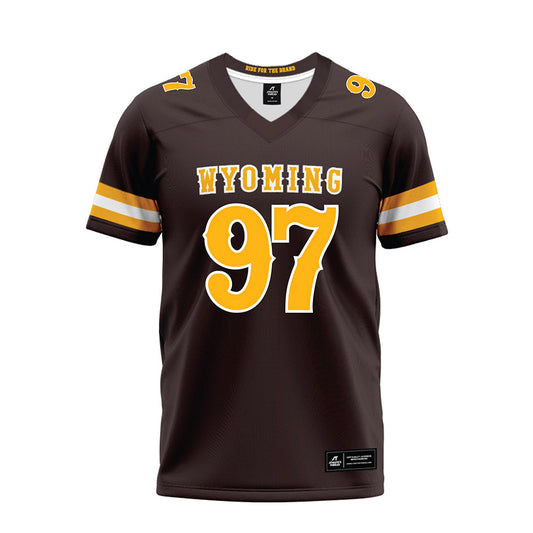 Wyoming - NCAA Football : Alexander Haswell - Brown Premium Football Jersey-0