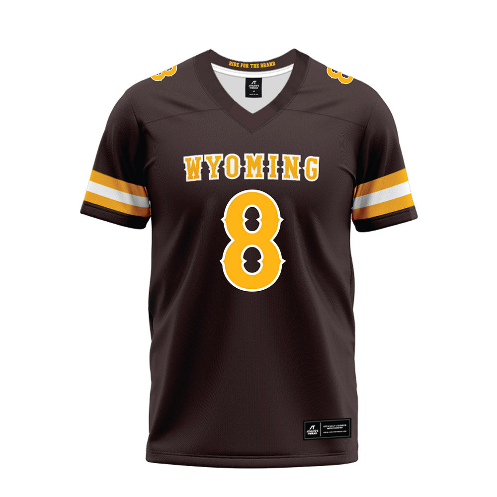 Wyoming - NCAA Football : Markell Holman - Brown Premium Football Jersey-0