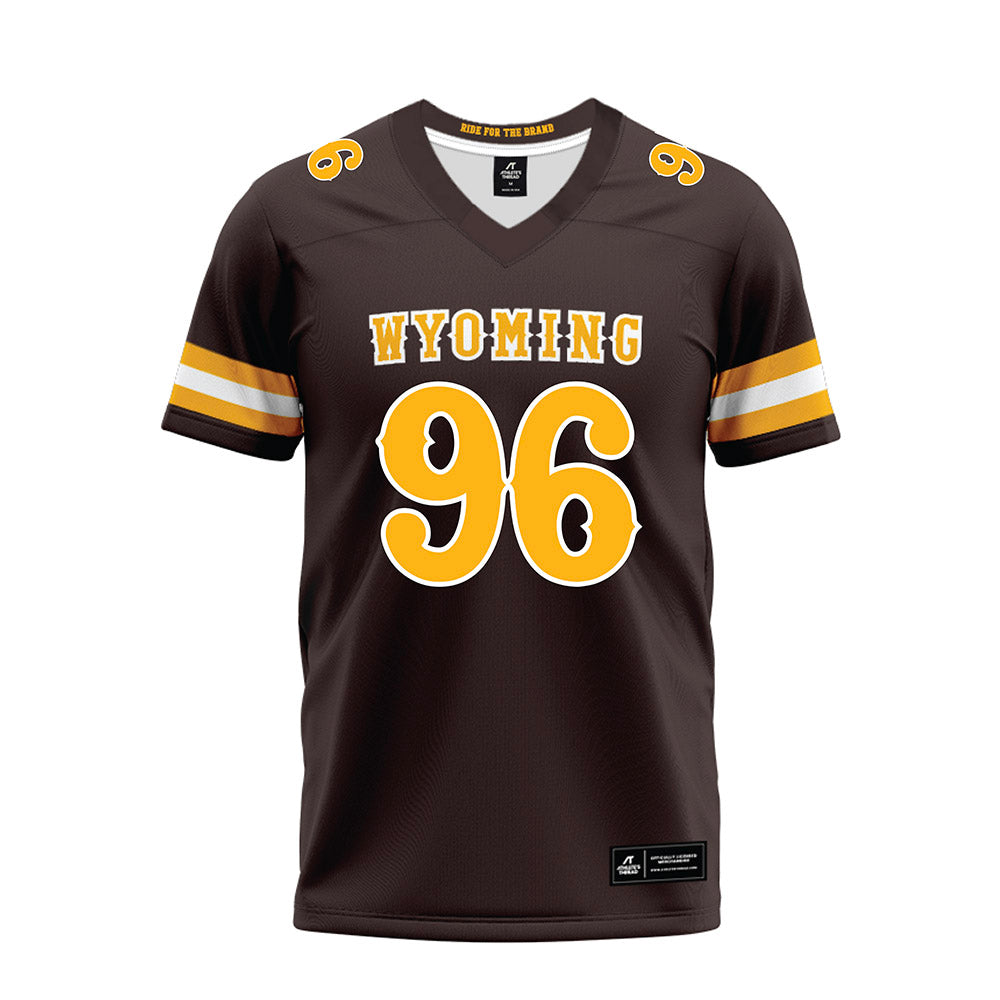 Wyoming - NCAA Football : Henry Rehberg - Brown Premium Football Jersey-0