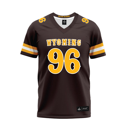 Wyoming - NCAA Football : Henry Rehberg - Brown Premium Football Jersey-0