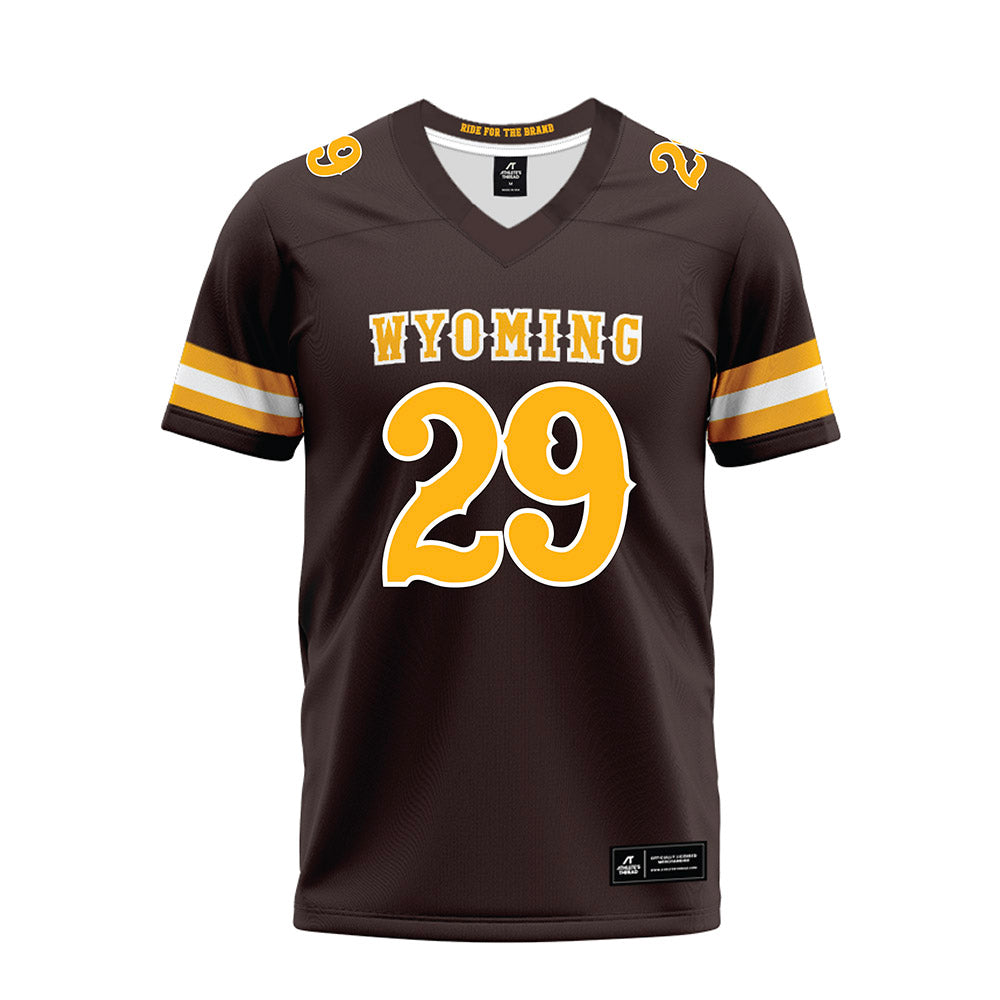 Wyoming - NCAA Football : Jaden Lawrence - Brown Premium Football Jersey-0