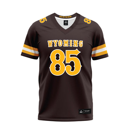 Wyoming - NCAA Football : Ishmael Muhammad - Brown Premium Football Jersey-0