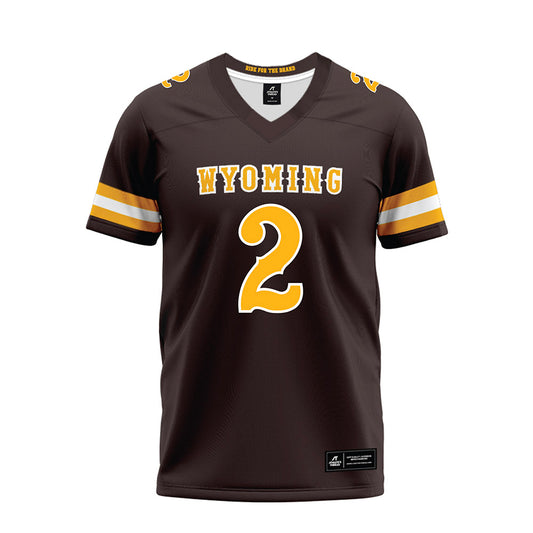 Wyoming - NCAA Football : Eric Richardson - Brown Premium Football Jersey-0