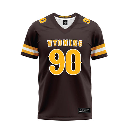 Wyoming - NCAA Football : Cade Brook - Brown Premium Football Jersey-0