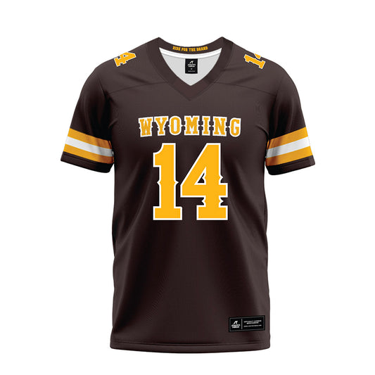 Wyoming - NCAA Football : Landon Sims - Brown Premium Football Jersey-0