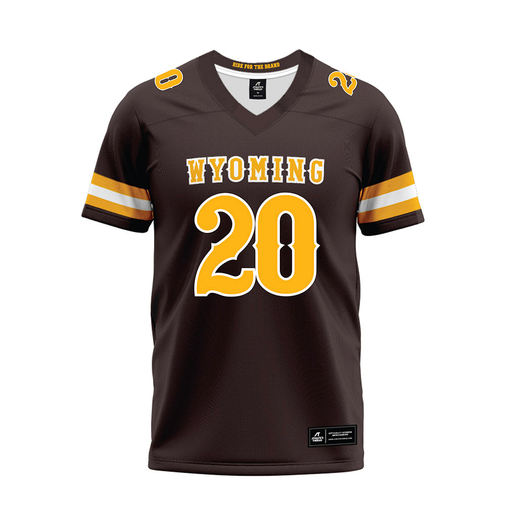 Wyoming - NCAA Football : Diore Hubbard - Brown Premium Football Jersey-0