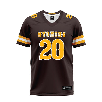 Wyoming - NCAA Football : Diore Hubbard - Brown Premium Football Jersey-0