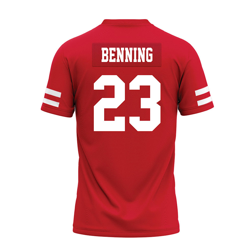 Nebraska - NCAA Football : Caleb Benning - Premium Football Jersey-1