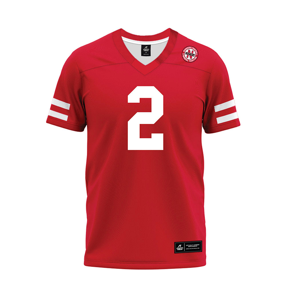 Nebraska - NCAA Football : Jacory Barney Jr - Premium Football Jersey-0