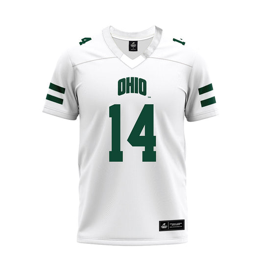 Ohio - NCAA Football : Ike Ackerman - White Premium Football Jersey-0