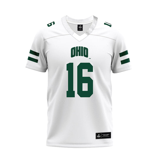 Ohio - NCAA Football : Ryan Miller - White Premium Football Jersey-0