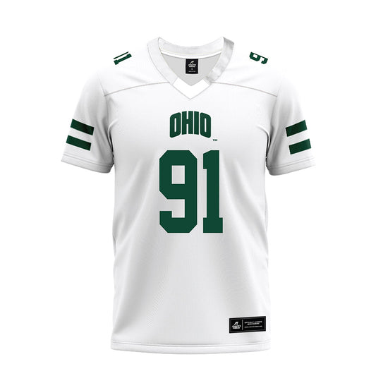 Ohio - NCAA Football : Nate Hunt-Heller - White Premium Football Jersey-0