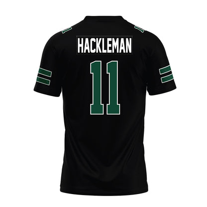 Ohio - NCAA Football : Zach Hackleman - Black Premium Football Jersey-1