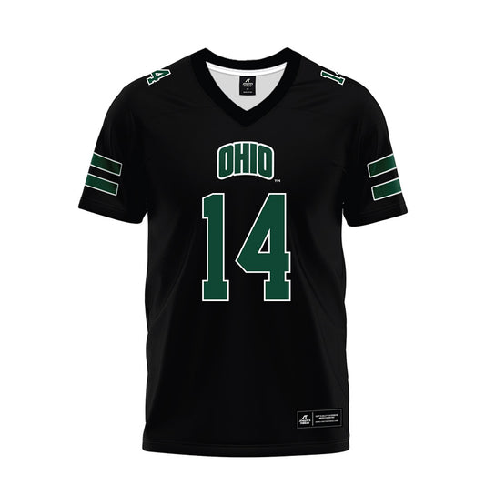 Ohio - NCAA Football : Ike Ackerman - Black Premium Football Jersey-0