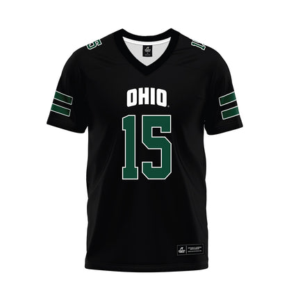 Ohio - NCAA Football : William Marzolf - Black Premium Football Jersey-0