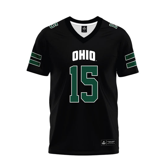 Ohio - NCAA Football : William Marzolf - Black Premium Football Jersey-0