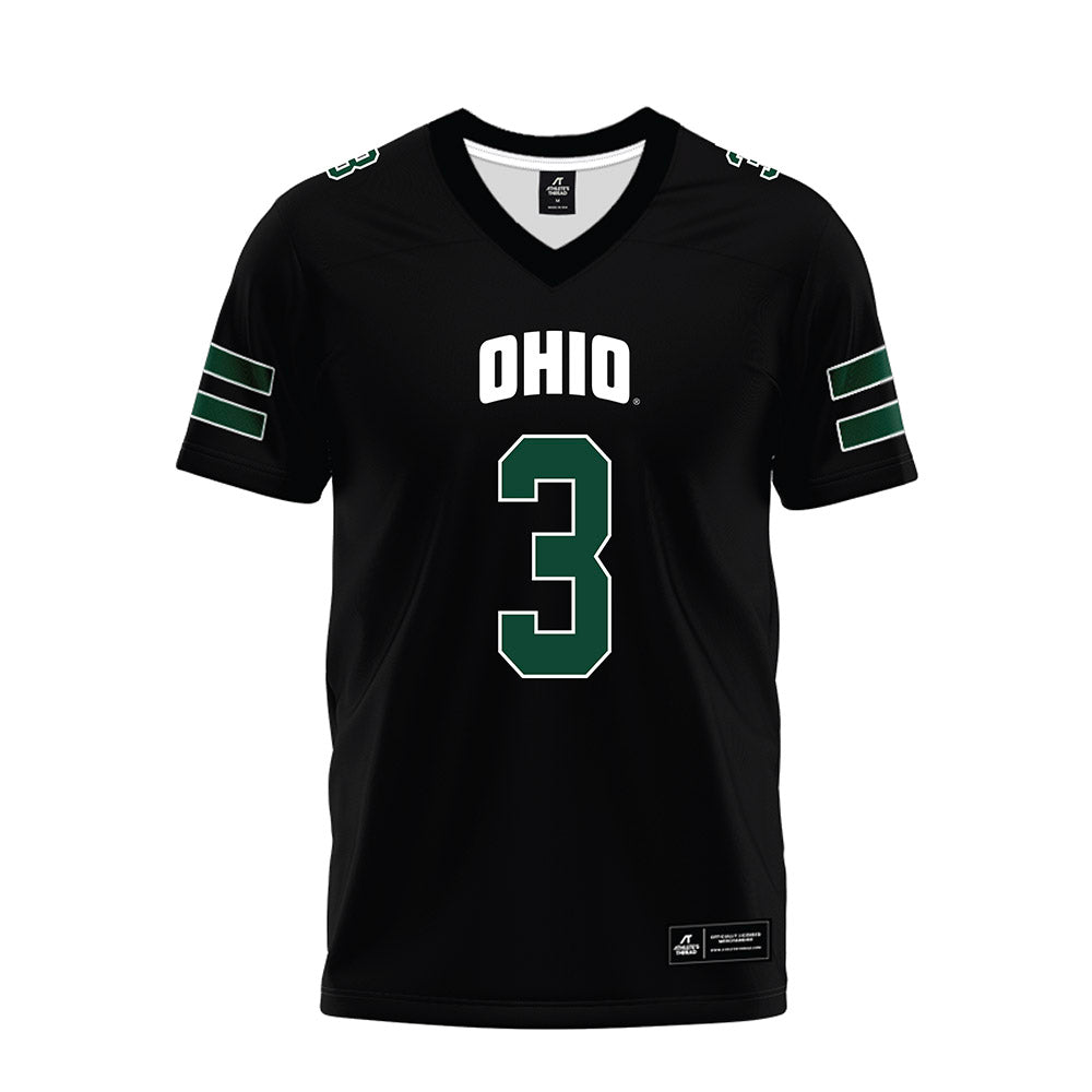 Ohio - NCAA Football : Dom Dorwart - Black Premium Football Jersey-0