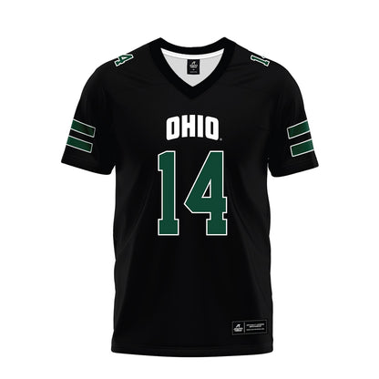 Ohio - NCAA Football : Marcus Hughbanks - Black Premium Football Jersey-0