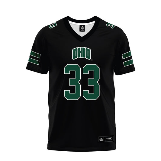 Ohio - NCAA Football : Jake Furtney - Black Premium Football Jersey-0