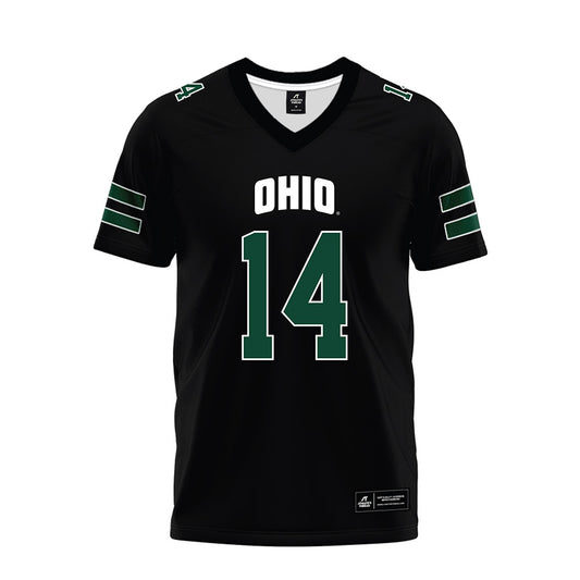 Ohio - NCAA Football : Marcus Cain - Black Premium Football Jersey-0