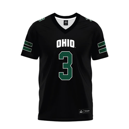 Ohio - NCAA Football : JT Haskins - Black Premium Football Jersey-0