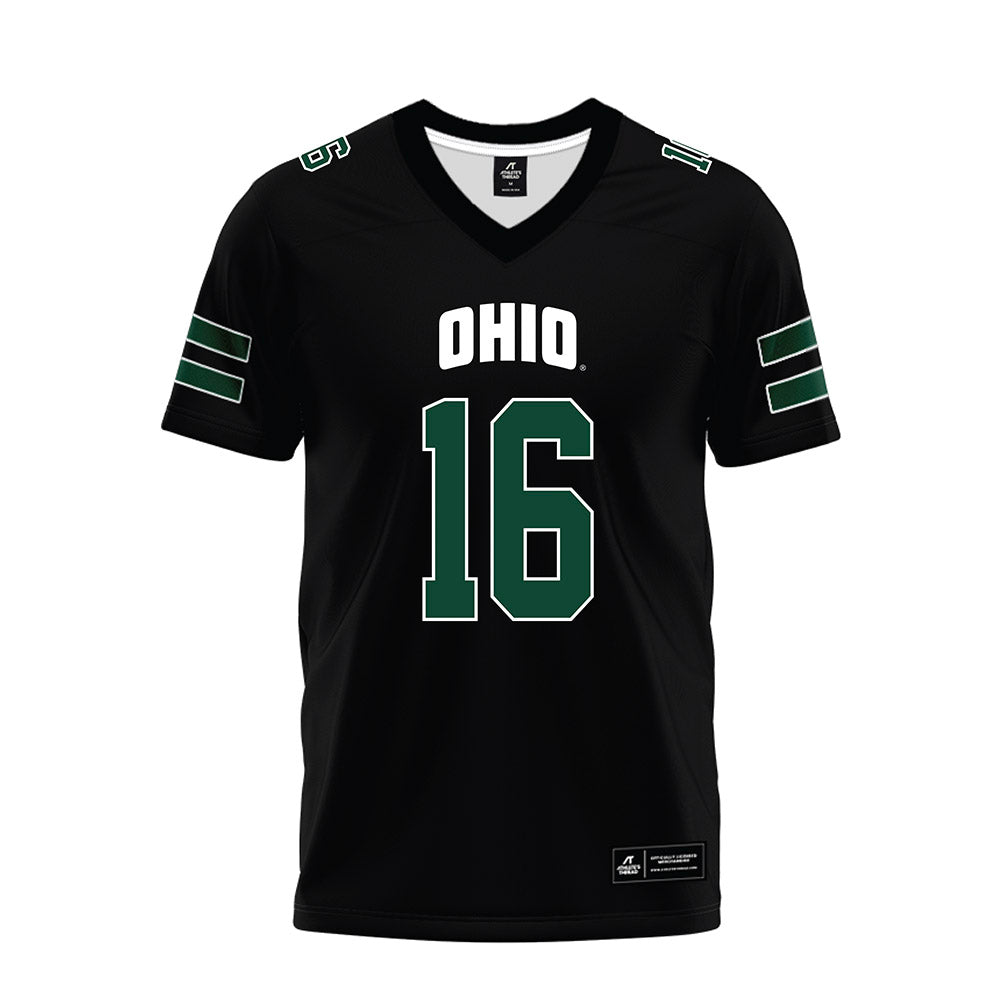 Ohio - NCAA Football : Matthew Papas - Black Premium Football Jersey-0
