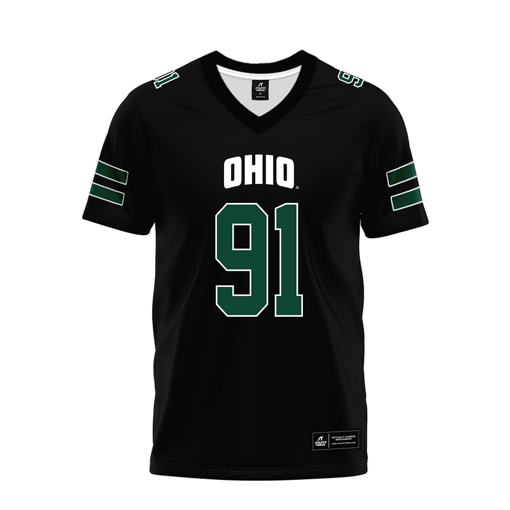 Ohio - NCAA Football : Nate Hunt-Heller - Black Premium Football Jersey-0