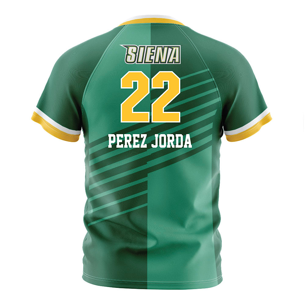 Siena - NCAA Men's Soccer : Alejandro Perez Jorda - Green Soccer Jersey-1