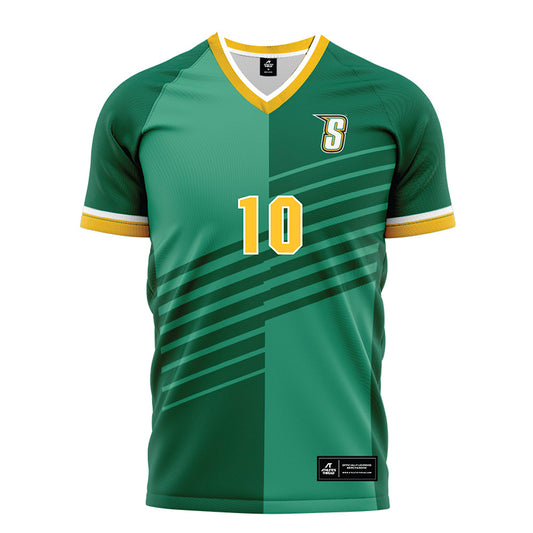 Siena - NCAA Men's Soccer : Mario Navarro Perez - Green Soccer Jersey-0
