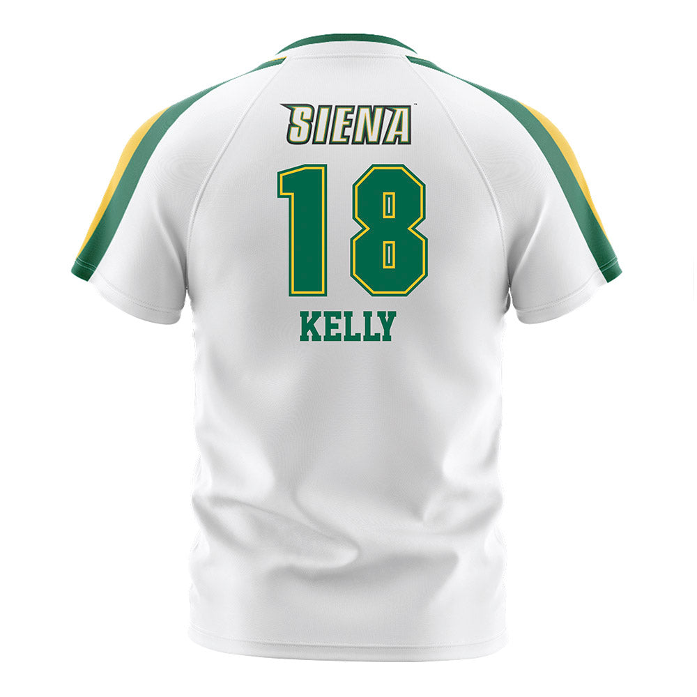 Siena - NCAA Men's Soccer : Sean Kelly - White Soccer Jersey-1