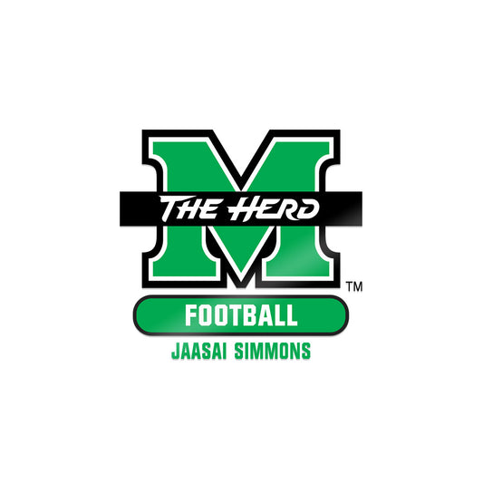 Marshall - NCAA Football : Jaasai Simmons - Sticker-0