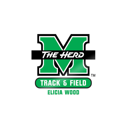 Marshall - NCAA Women's Track & Field : Elicia Wood - Sticker-0