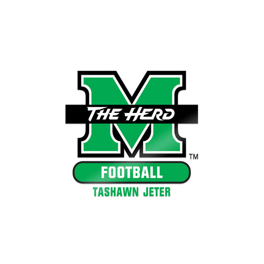 Marshall - NCAA Football : TaShawn Jeter - Sticker-0