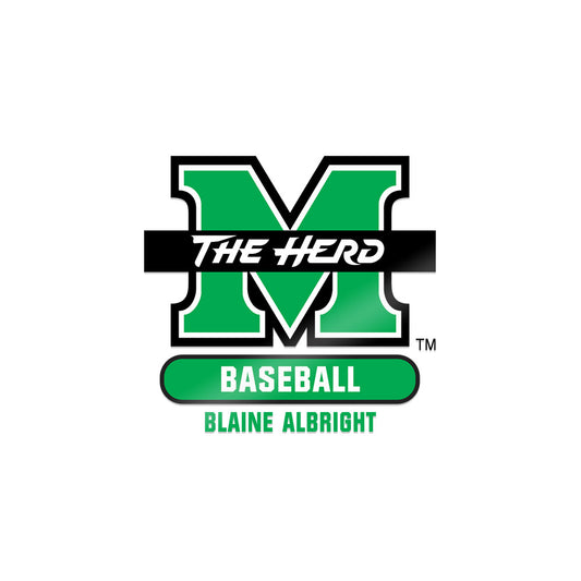 Marshall - NCAA Baseball : Blaine Albright - Sticker-0