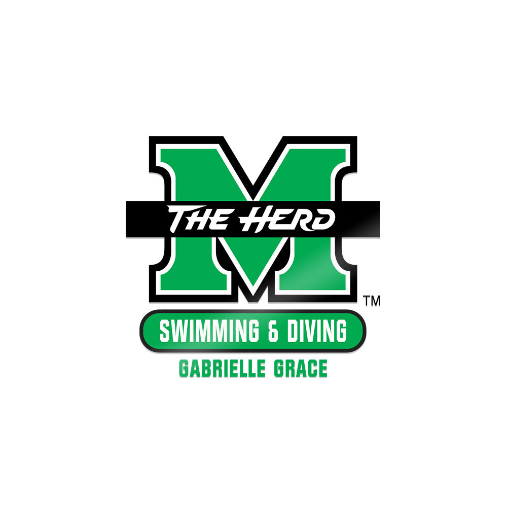 Marshall - NCAA Women's Swimming & Diving : Gabrielle Grace - Sticker-0