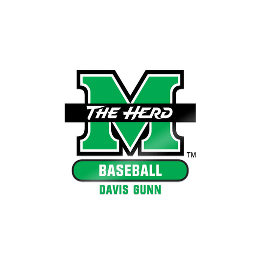 Marshall - NCAA Baseball : Davis Gunn - Sticker-0