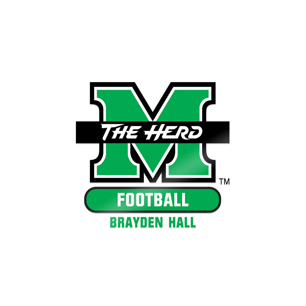 Marshall - NCAA Football : Brayden Hall - Sticker-0