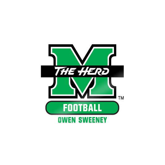 Marshall - NCAA Football : Owen Sweeney - Sticker-0