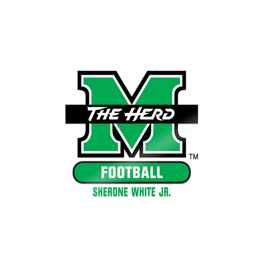 Marshall - NCAA Football : Sherone White Jr. - Sticker-0